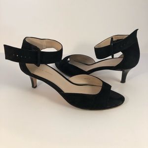 Pelle Moda Berlin Black Ankle Strap Heels 10